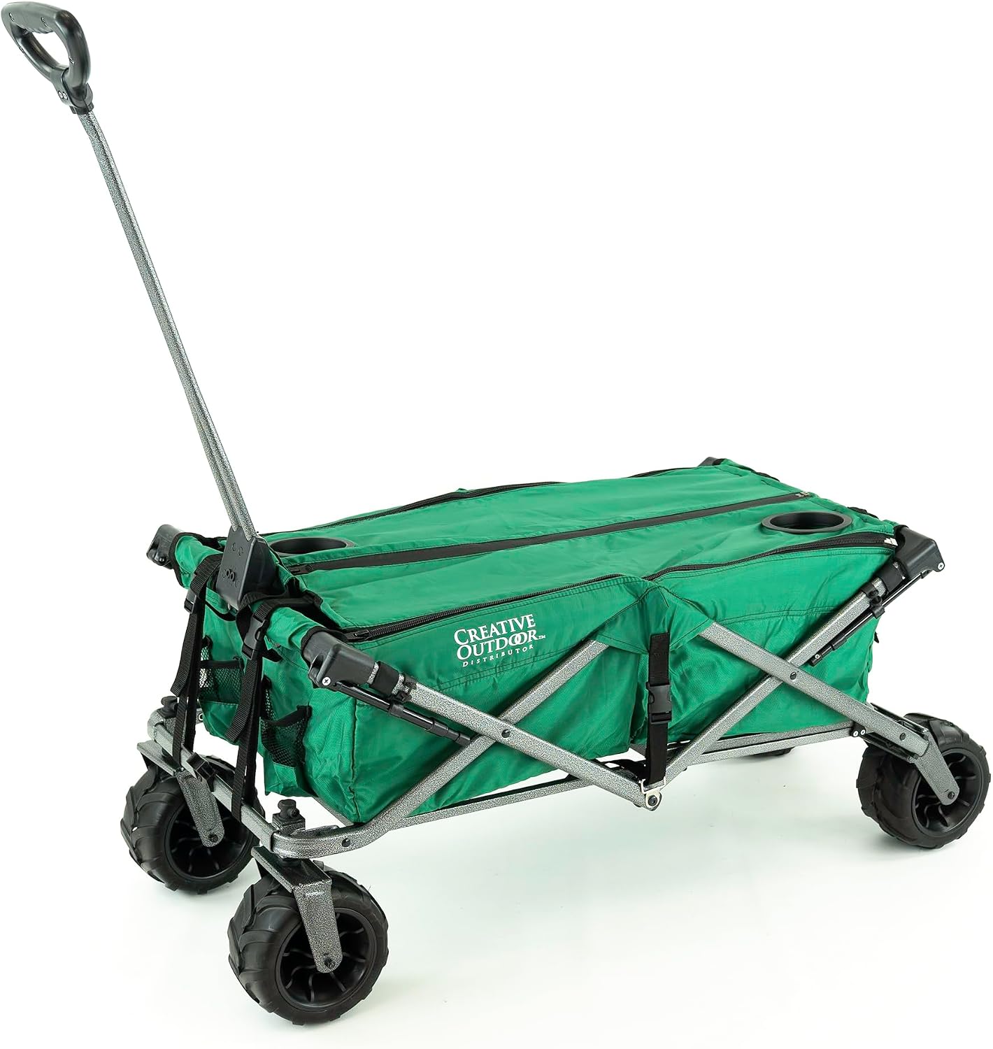 Creative Outdoor All-Terrain Deluxe Wagon | 360 Swivel All Terrain Wheels | Great for Beach, Park, Garden & Tailgate | Multiple Color Options