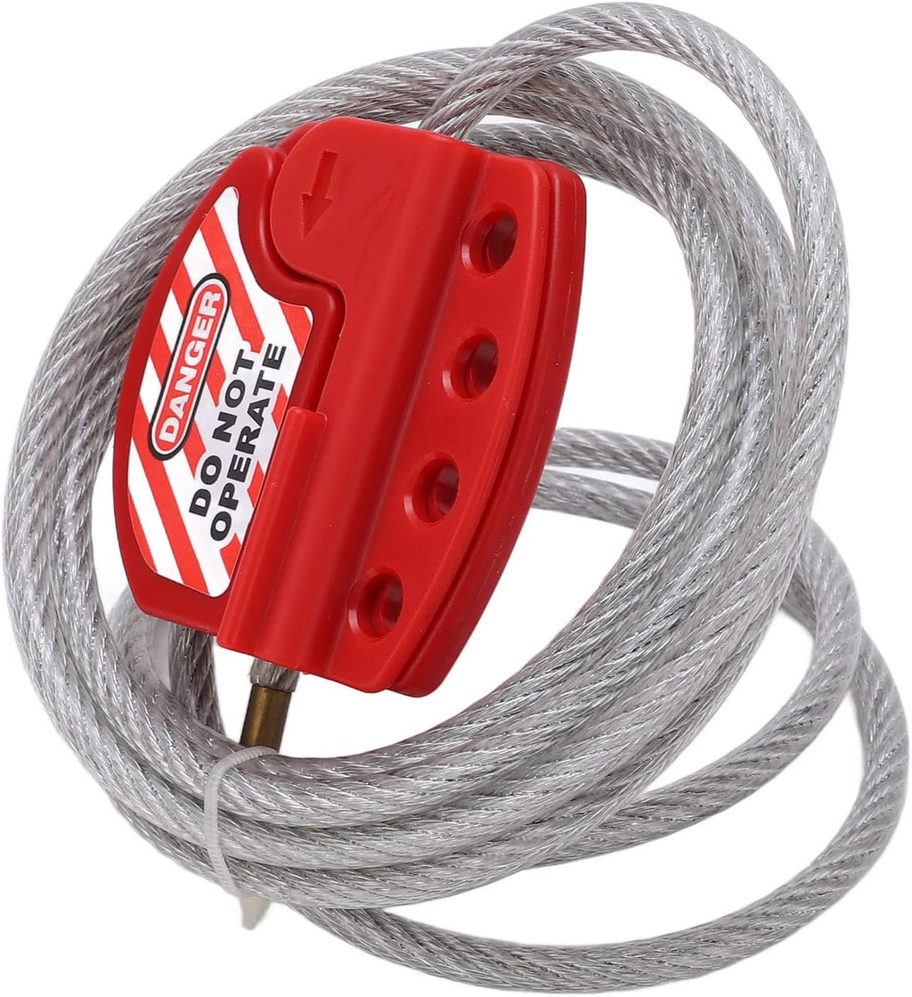 Lockout Tagout Kit, Electrical Lock Out Tag Out Kits Safe Padlocks with Circuit Breaker Lock Hasps Loto Tags Keys Ball Valve Lockout Steel Cable Toolbox Kit for Industrial Chemical