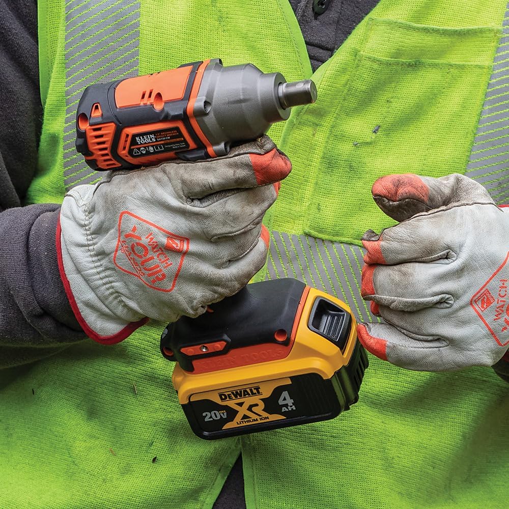 KLEIN TOOLS BAT20CW 1/2-Inch Battery-Operated Impact Wrench with Compact Design for Excellent Control in Tight Spaces (Power Tool Only)