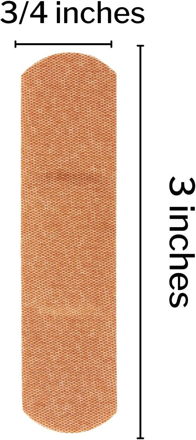 McKesson Adhesive Bandages, Sterile, Fabric Strip, 3/4 in x 3 in, 100 Count, 24 Packs, 2400 Total