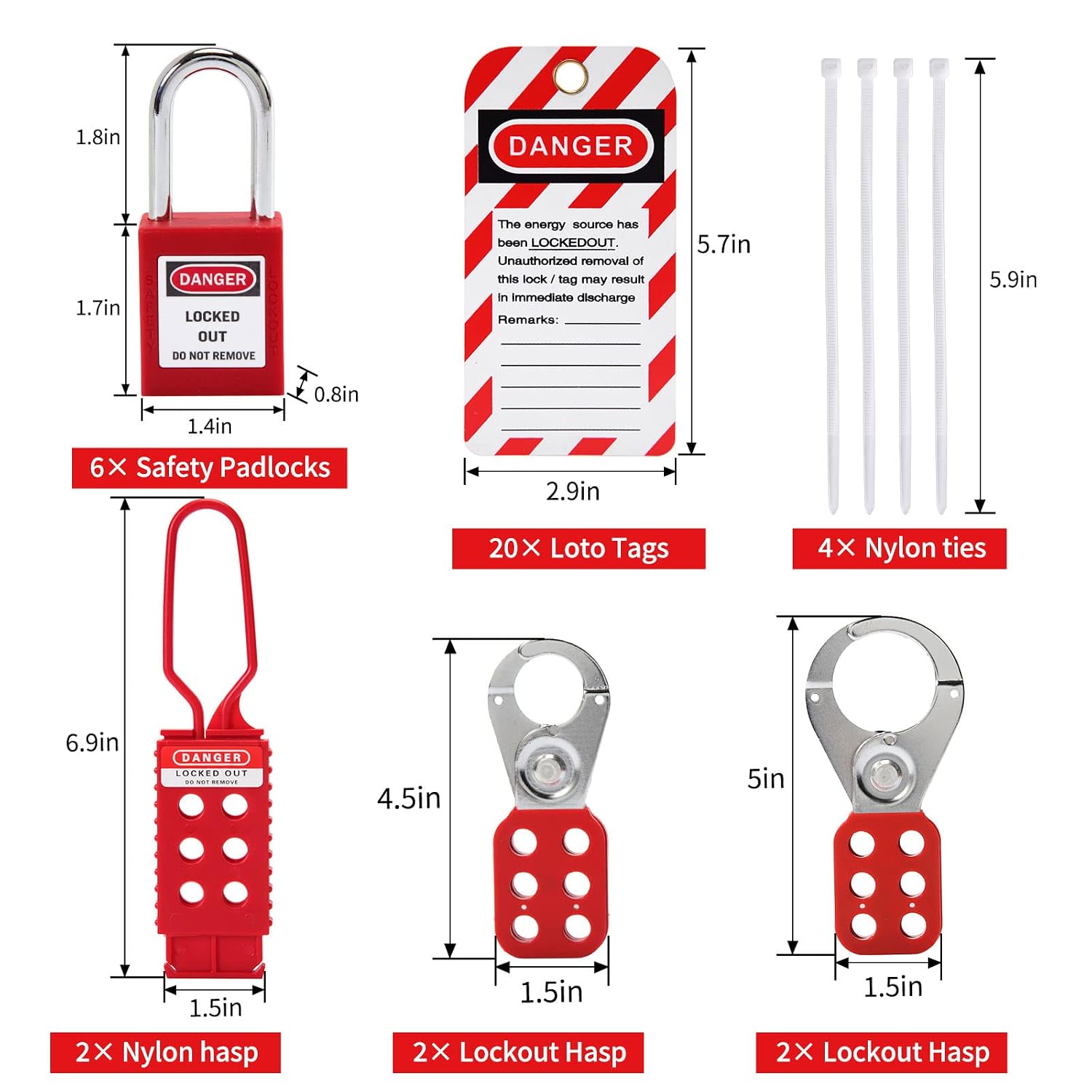 Lockout Tagout Kit Loto Hasp Lockout Steel Cable Lockout Plug Lock Out Tag Loto Safety Padlock Circuit Breaker Lockout Ball Valve Lockout Tagout Set Alamanda Loto Kit for Lock Out Tag Out Station