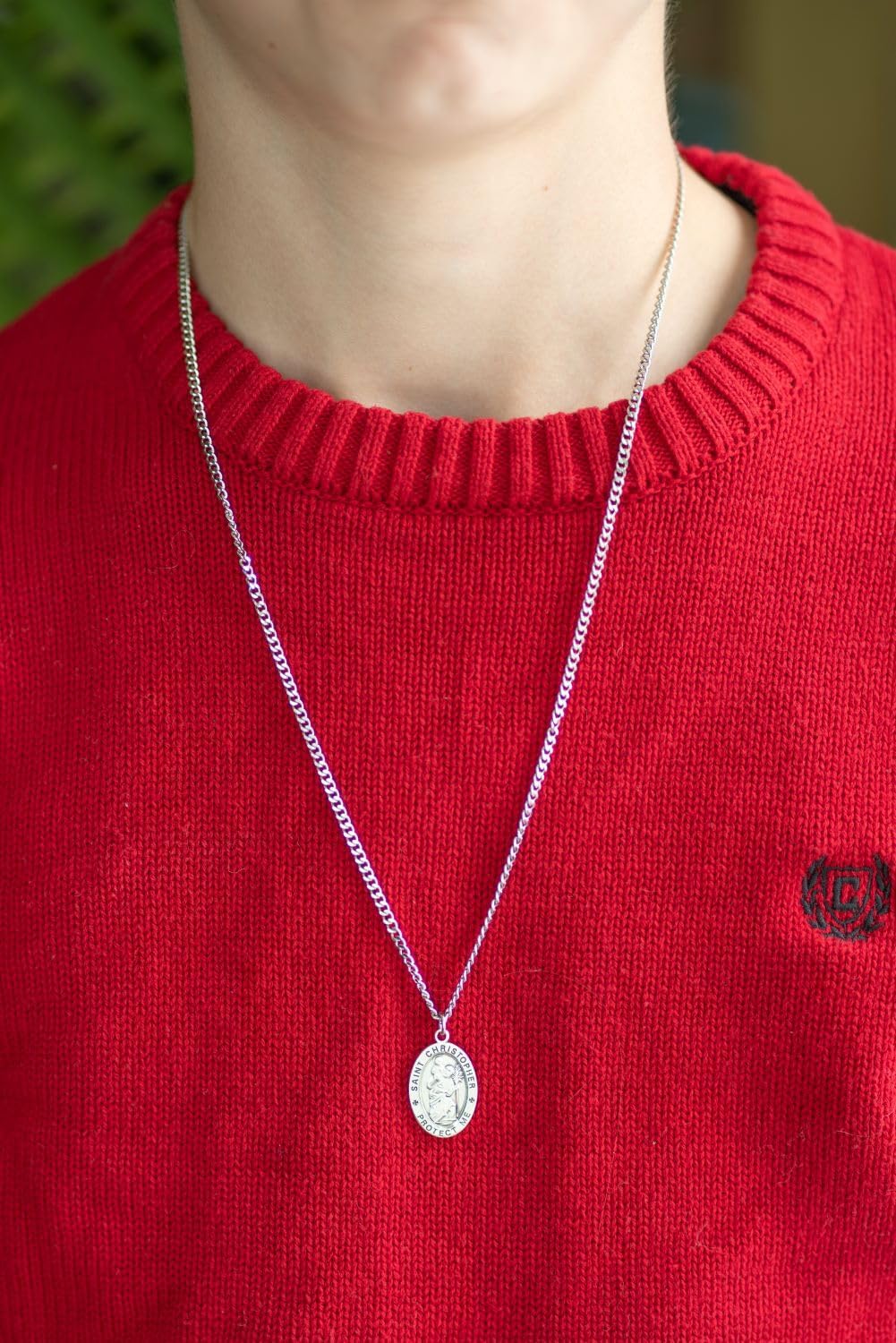 Heartland Men's Sterling Silver Saint Christopher Baseball Medal – Made in USA, Custom Chain Options, Ideal Present for Athletes, Baseball Players, and Sports Enthusiasts