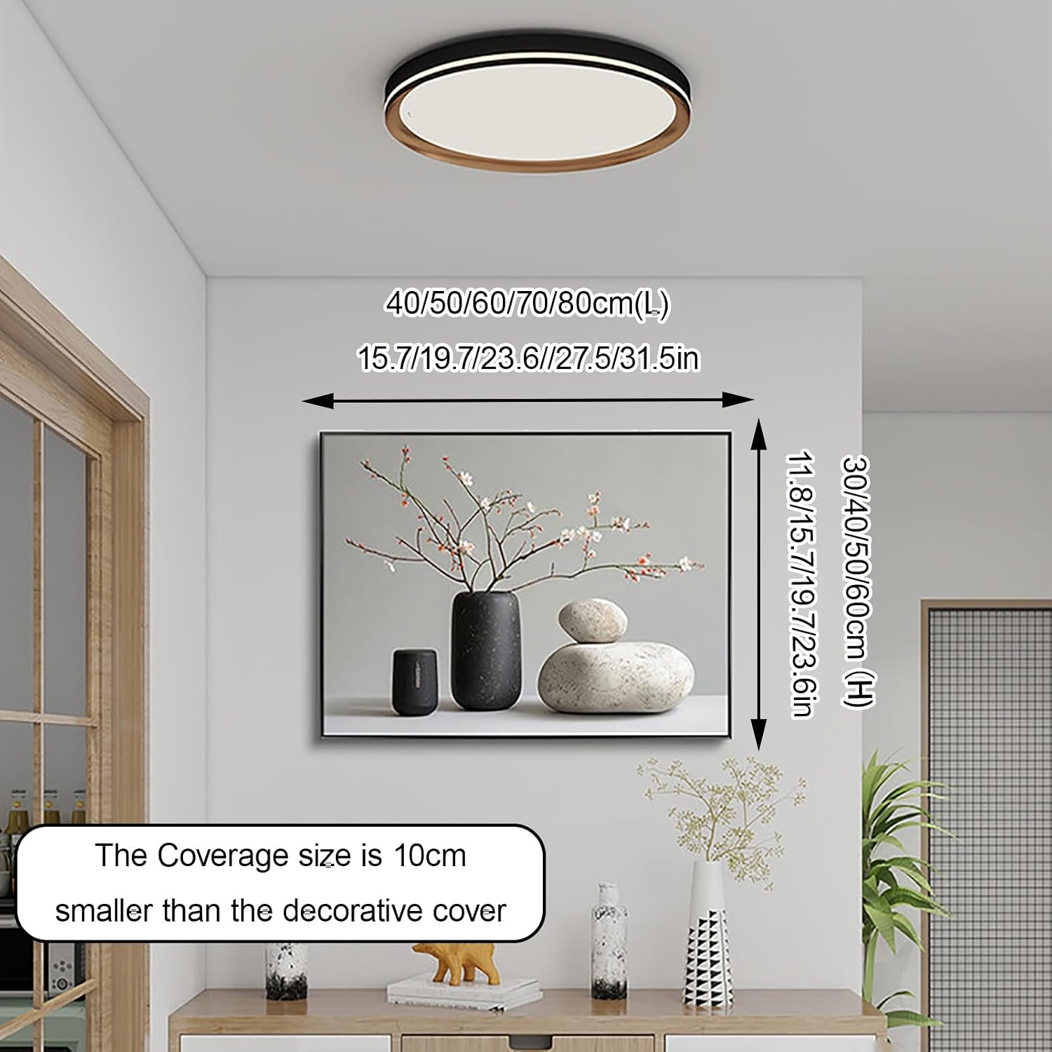 Hide Breaker Box Cover, Fuse Box Cover Decorative Painting, Circuit Breaker Panel Protector, Flip-Up Meter Switch Box, Easy Installation(Brown 2,70 * 50cm//27.5 * 19.7in)