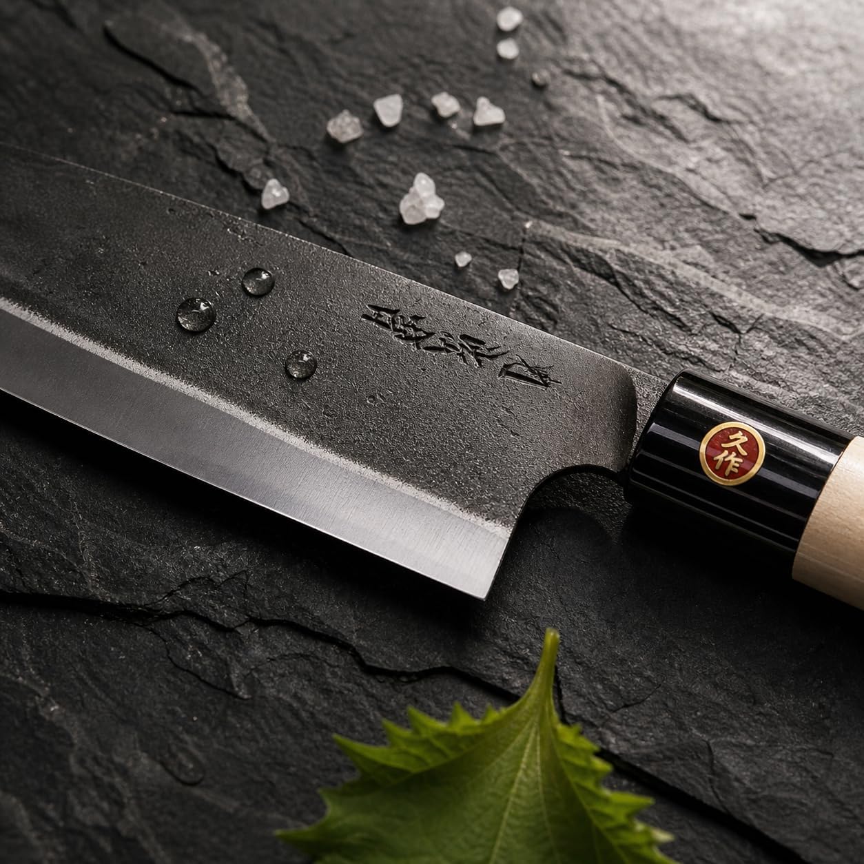 YOSHIDAHAMONO Funkai Santoku Knife 6.3 Inch, Aogami #2 Carbon Steel HRC 62-64, Gift for Serious Home Cooks, Magnolia Wa Handle, 15-Degree Edge, Made in Japan, 3-Year Warranty