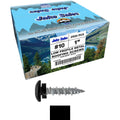 10 x 1 Black - Low Profile Star Head Roofing Screws - HI-LO Thread - Metal to Wood - T25 Torx Drive Head - EPDM Washer. 10 X 250 Bags - 2,500 Screws
