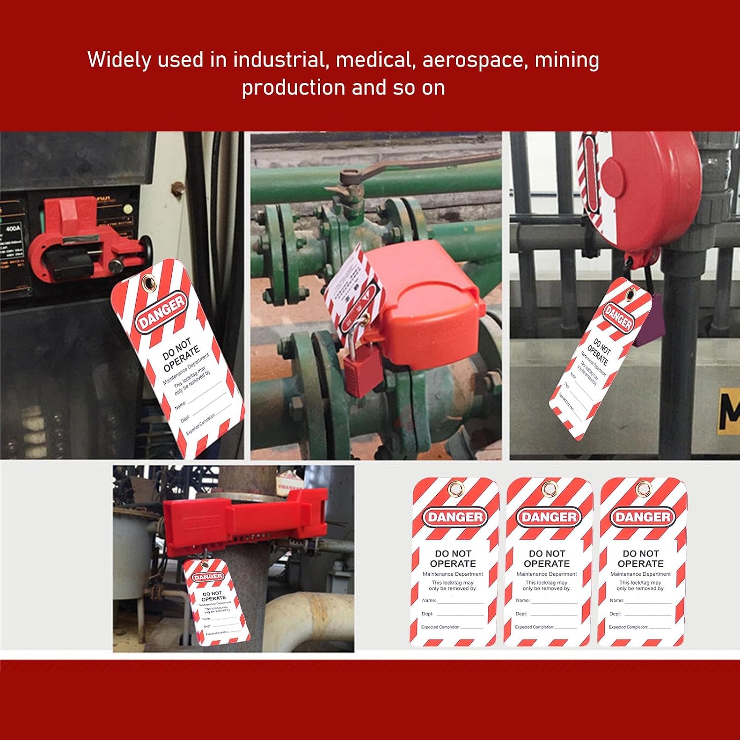 Electrical Lockout Tagout Kit, Circuit Breaker Lockouts, Hasps, Tags, Plug Lock, Ball Valve Lock, Loto Locks Set, Universal Padlock Box for Industrial