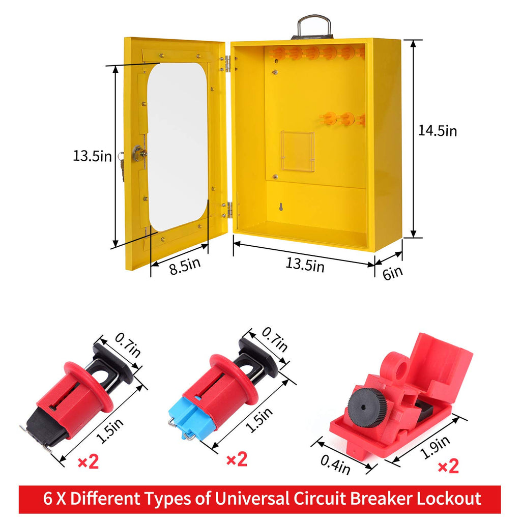 Lockout Tagout Station Breaker Loto Kit Loto Hasps,Loto Tags,Circuit Breaker Lockout,Ball Valve Lockout,Electrical Plug Lockout,Steel Cable Lockout for Loto Station Lock Out Tag Out Kit