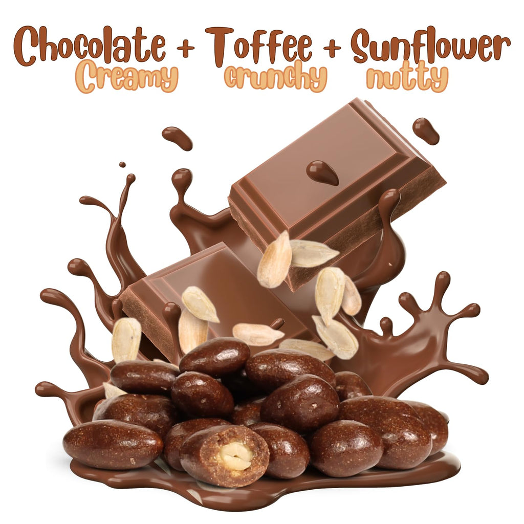 Milk Chocolate Toffee Coated Sunflower by It's Delish, 10 lbs Bulk Bag | Milk Chocolate Covered Candy Nuts Bulk Sunflower Chocolates Sweet & Crunchy Nut Snack | Kosher Dairy