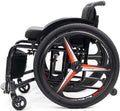 Portable All-Terrain Ultra Lightweight Sports Wheelchair,Foldable Self Propelled Aluminum Alloy Manual Wheel Chair,Transport Wheelchairs With Anti-Tipper,Load Capacity 220 Lbs(Size:42cm/16.5in,Color:B