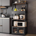 Kitchen Storage Shelves with Drawers and Storage Cabinets, Kitchen Bakers Rack with Universal Wheels, Heavy Duty Microwave Stand for Living Room, Office, Study
