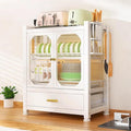 Microwave Stand, Bakers Rack with Storage, Dish Drying Rack, Kitchen Countertop with Drawers Dish Cabinet, Kitchen Storage Cabinet (Color : B)