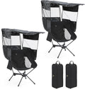 Nice C Camping Chair with Canopy, Compact Chair with Shade, Ultralight Umbrella Fishing Chairs, Portable Backpack Chairs, Lightweight, Travel, Picnic, Festival, Hiking, Sports (2 Pack Black)