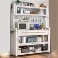 Versatile Kitchen Storage Cabinet with Flip Door & Drawer, Freestanding Baker's Rack & Microwave Stand, Adjustable Shelves for Dining & Living Room Organization