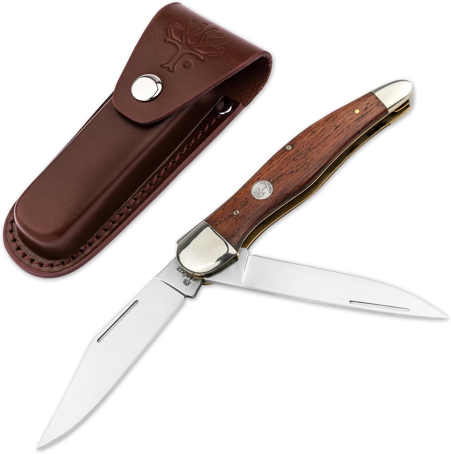 Boker Folding Hunter 4.5 Inch Pocket Knife, Rosewood, Traditional Series 2.0, Made in Germany