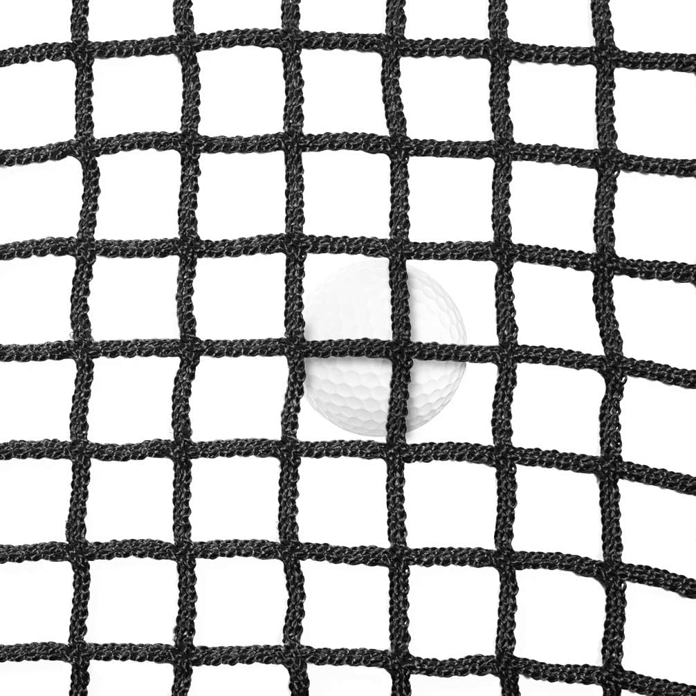 Aoneky Heavy Duty Knotless Golf Hitting Net, Practice Net with Reinforced Rope Edge, 1' Square Mesh 3mm Polyester Netting for Baseball Soccer Hockey Backyard Driving Cage Indoor Outdoor Use
