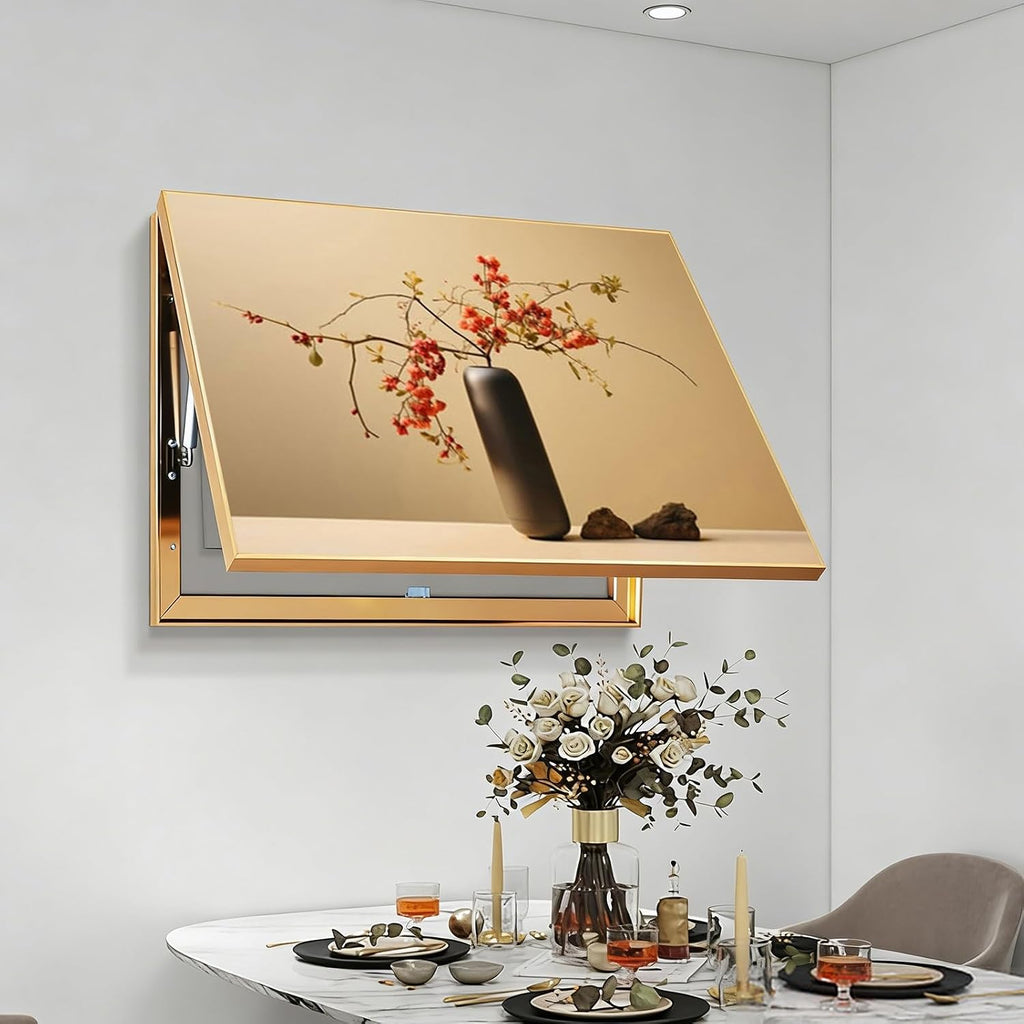 Hide Breaker Box Cover, Fuse Box Cover Decorative Painting, Circuit Breaker Panel Protector, Flip-Up Meter Switch Box, Easy Installation(Brown 2,70 * 50cm//27.5 * 19.7in)