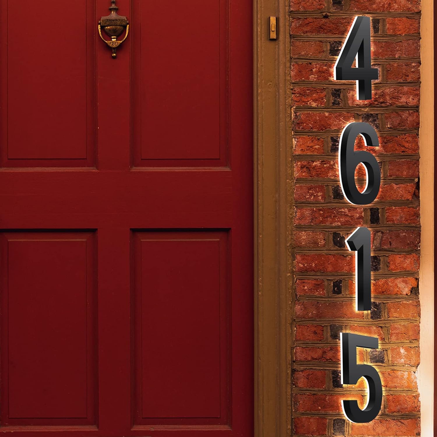 20 Inch Illuminated House Numbers Signs Plaques, Lighted Door Numbers, Personalised Backlit LED Address Numbers Signs For Outside,7