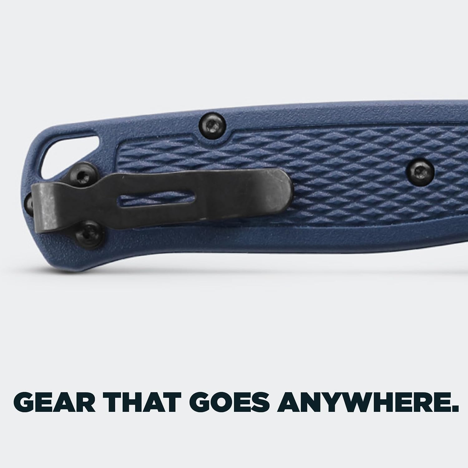 Benchmade - Bugout Outdoor EDC Folding Knife, Slim, Lightweight, Plain Edge, Drop-Point Blade, CPM-S30V Stainless Steel (58-60HRC), Grivory Handle (535FE-05)