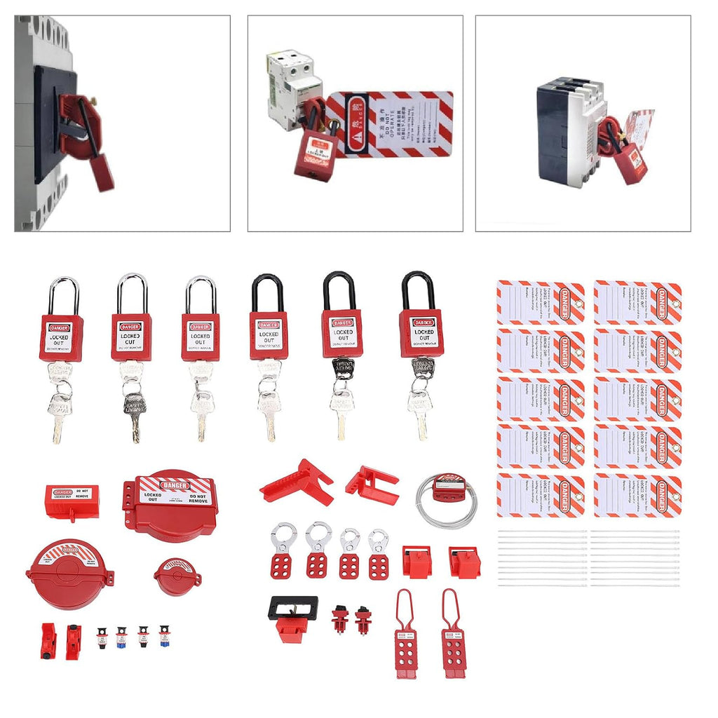 Lockout Tagout Kit, Lock Out Tag Out Kits Electrical, with Loto Locks, Breaker Lockouts, Loto, Lockout Hasps, Plug Lockout, Valve Lockouts, Ball Valve Lockout, Tool Box