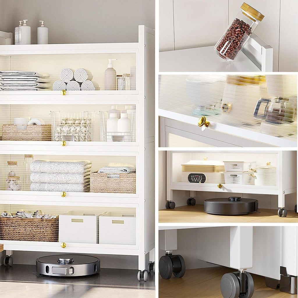 Kitchen Pantry Storage Cabinet Coffee Bar Cabinet with Drawer, Kitchen Storage Cabinet, Kitchen Baker's Rack with Flip Door Cabinet, Kitchen Pantry Storage Rack (Co