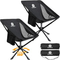 Raynesys Portable Camping Chair 2 Pack, 8 Seconds Quick Setup Folding Camping Chair, Flexible 360° Rotation, 3.8Lb Lightweight Travel Chairs for Easy Carry to Hiking, Sporting, Travel, Beach