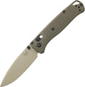 Benchmade - Bugout Outdoor EDC Folding Knife, Slim, Lightweight, Plain Edge, Drop-Point Blade, CPM-S30V Stainless Steel (58-60HRC), Grivory Handle (535TN-11)