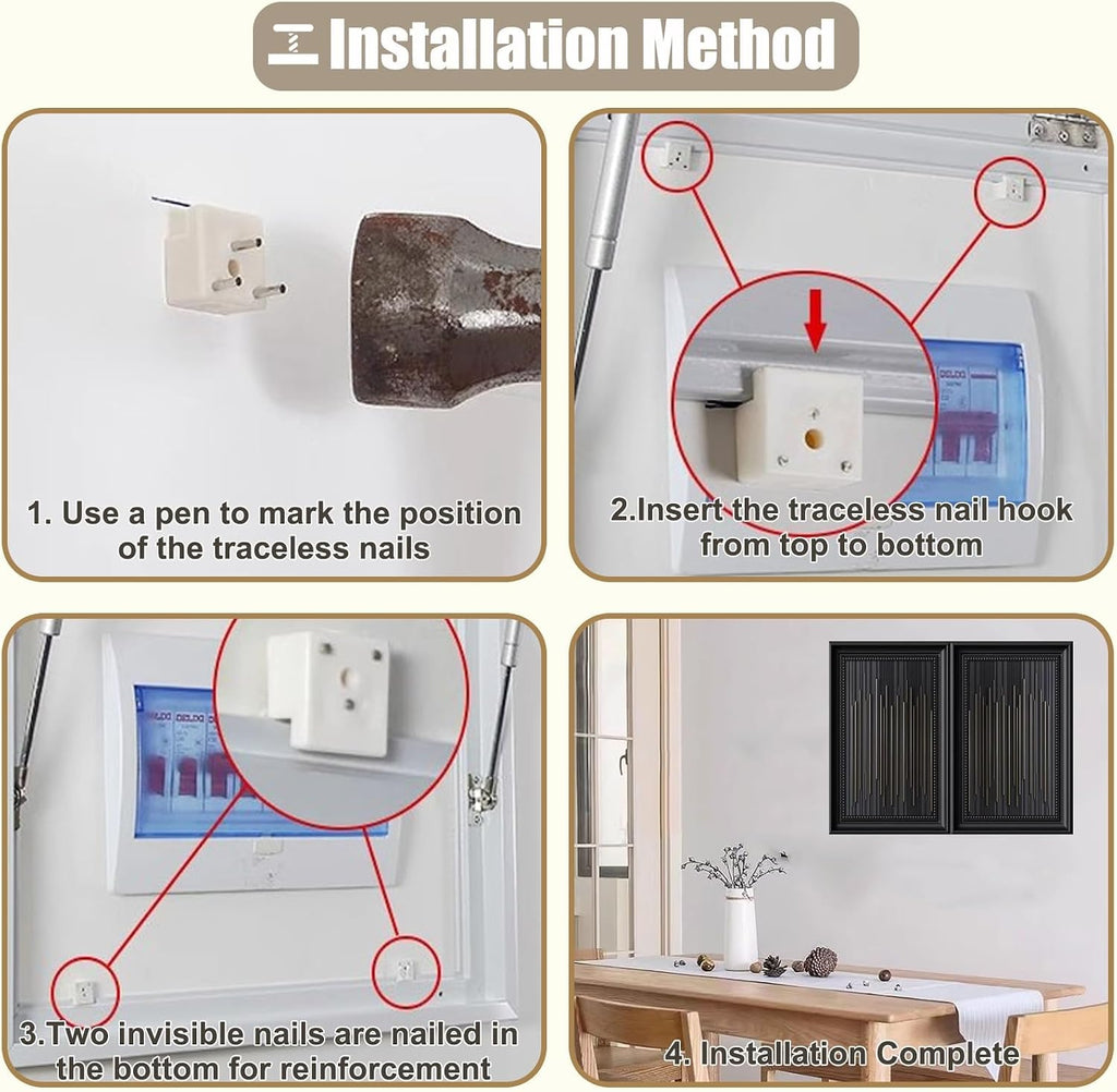 Breaker Box Cover Double Doors, Decorative Electrical Breaker Panel Plate Cover for Laundry Room/Kids Room, Indoor Gas Meter Box(ligjt Grey,60x45cm(23 5/8x17 3/4in))