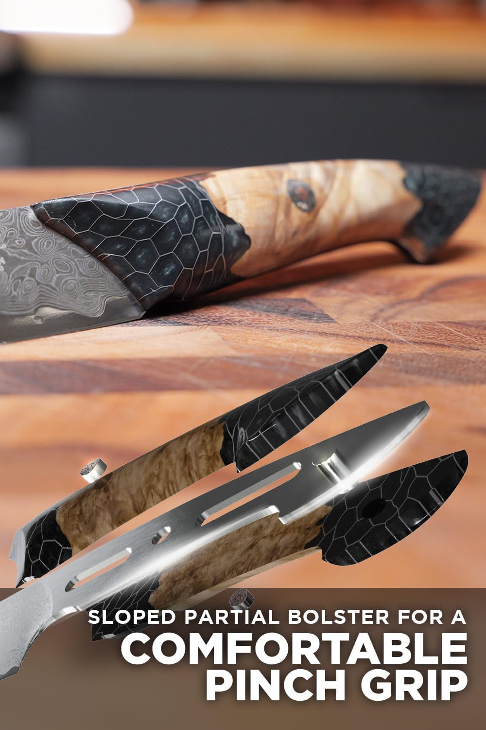 Dalstrong Paring Knife With Cover- 4'-Scorpion Series - Venom Edition - Japanese Steel Chef Knife - Spiral Sandstorm Blade Pattern - Black Honeycomb Resin Handle - w/Leather Sheath