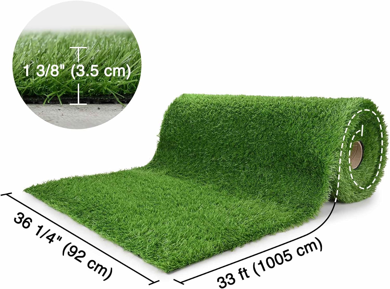 Yescom Sports Sled Strips Turf Gym Turf Flooring for Weight Sled Push Gym Equipment Outdoor Indoor Use 33'x3'(100 Sq.Ft) 1.38' H