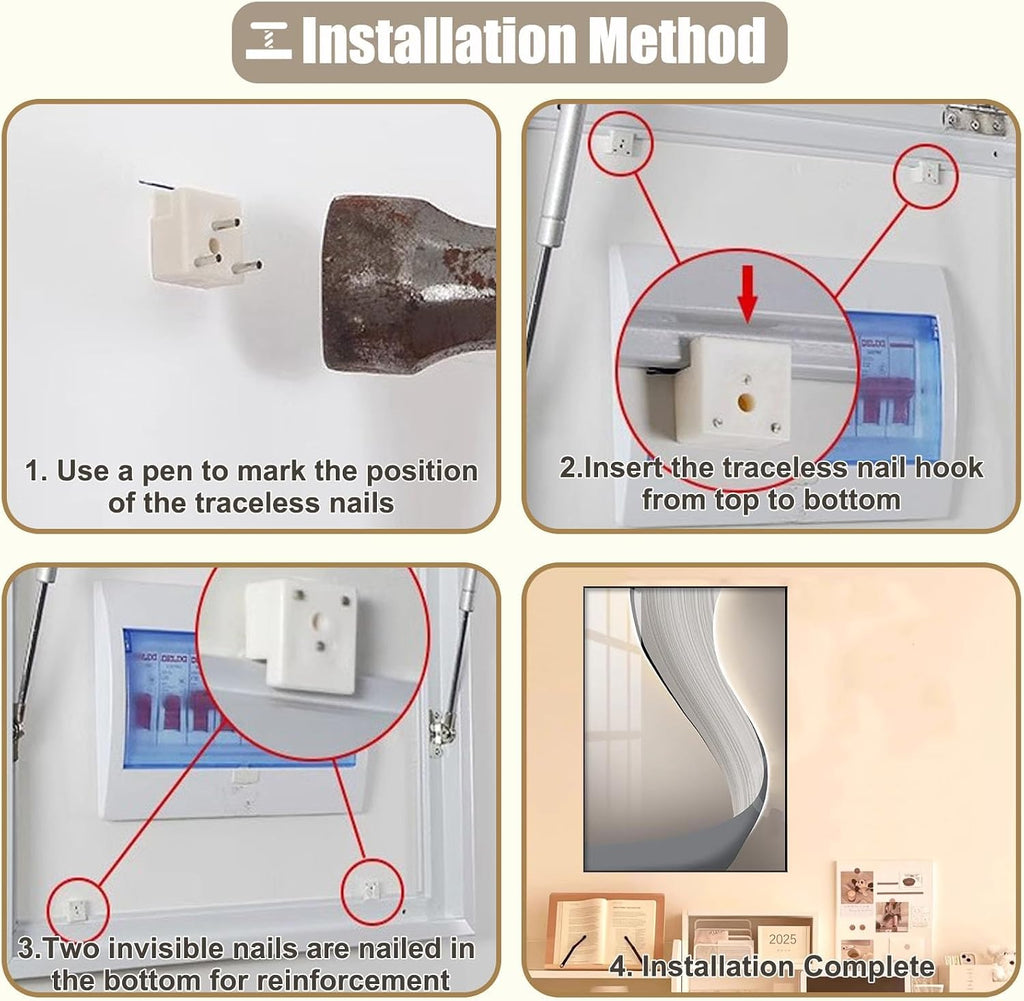 Indoor Fuse Box Cover for Replacement, Plastic Breaker Panel Covers for Decorative Wall, Laundry Room Vertical Electric Meter Box Cover for Hidden(F,45x55cm(17 3/4x21 5/8in))