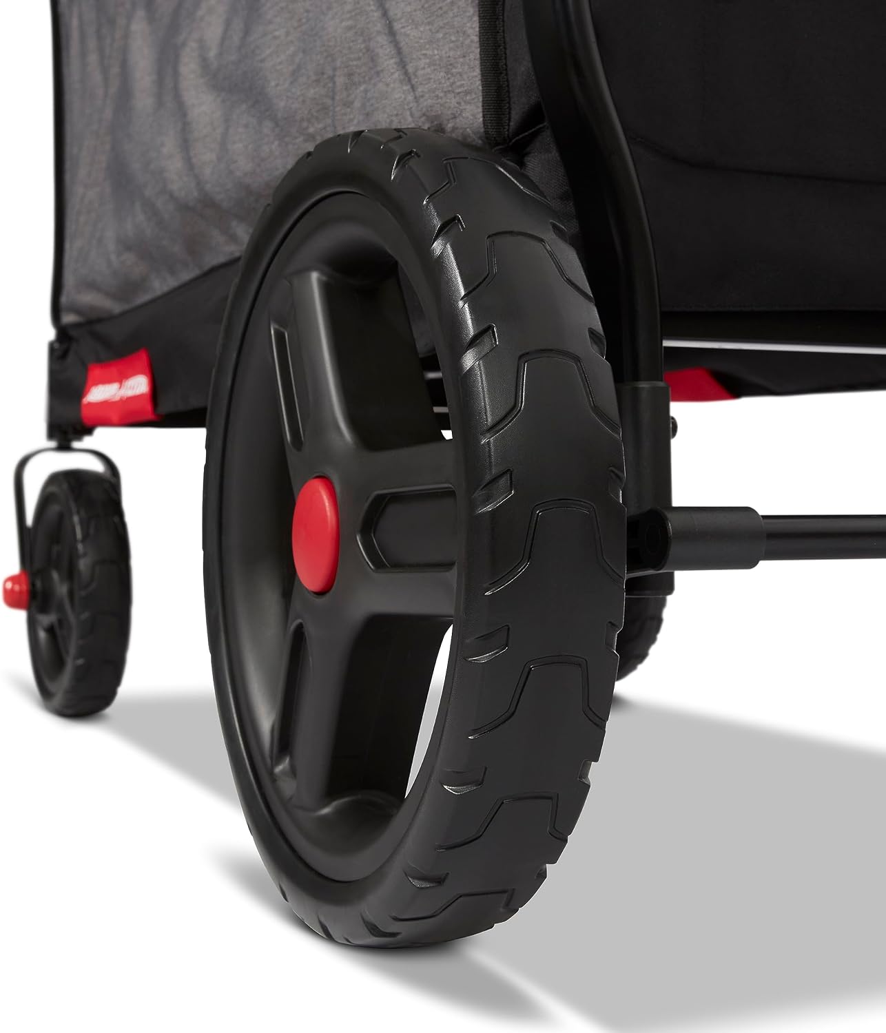 Radio Flyer Atlas Stroll 'N Wagon, Atlas Gray, for Ages 1+, 3-in-1 Push or Pull Versatility, One-Hand Fold, UV Canopy, 5-Point Harnesses, Storage Capabilities, Rubber Wheels, Stroller Wagon for Kids