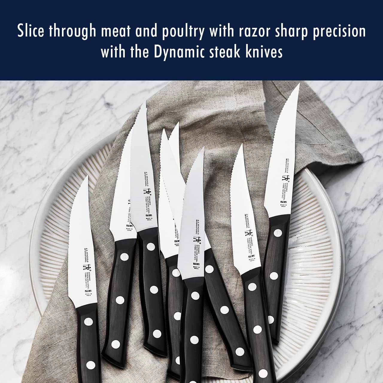 HENCKELS Dynamic Razor-Sharp 15-Piece Knife Set, Chef, Bread, Steak, German Engineered Informed by 100+ Years of Mastery