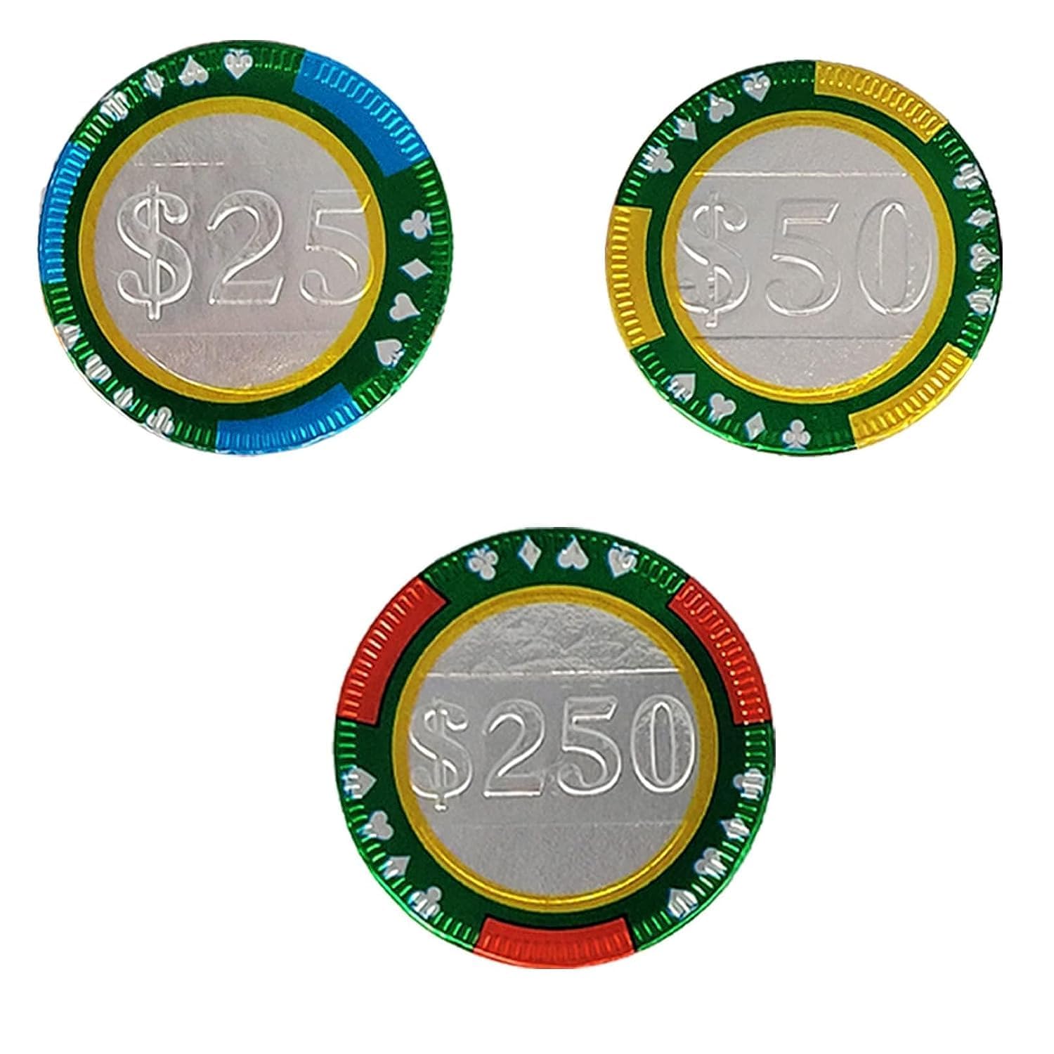 Fruidles Casino Poker Chips - Belgian Milk Chocolate Coins, Kosher Certified Dairy, Non GMO (20 Pounds (Bulk))