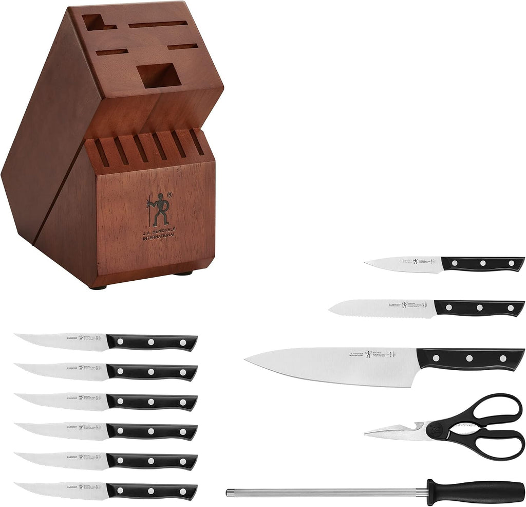 HENCKELS Dynamic Razor-Sharp 12-Piece Knife Set, Chef , Bread , Steak , German Engineered Informed by 100+ Years of Mastery