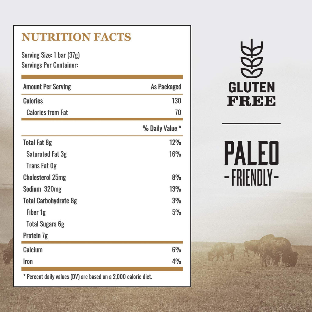 EPIC Bison Uncured Bacon and Cranberry Bars, Grass-Fed, Protein Bar, 12 Ct, 15.6 oz (Pack of 4)