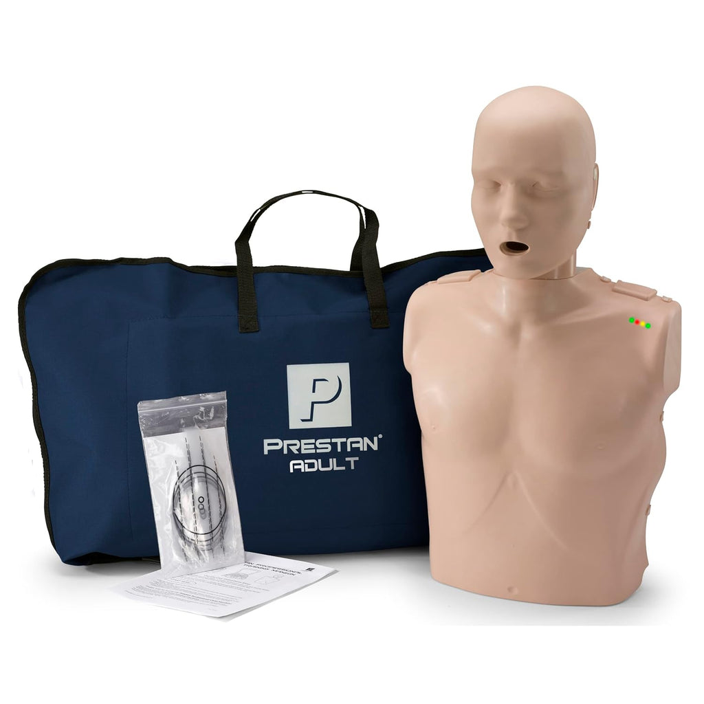 PRESTAN CPR Manikin and One Infant CPR Manikin Training Kit w/AED Trainers and Accessories, Medium Tone, MCR Medical