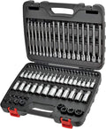 CARBYNE 84-Piece Master Hex & Torx Bit Socket Set & External-Torx Socket Set | S2 Steel Bits, CrV Steel Sockets, Corrosion Resistance, Durable Case | 1/4', 3/8' & 1/2' Dr.