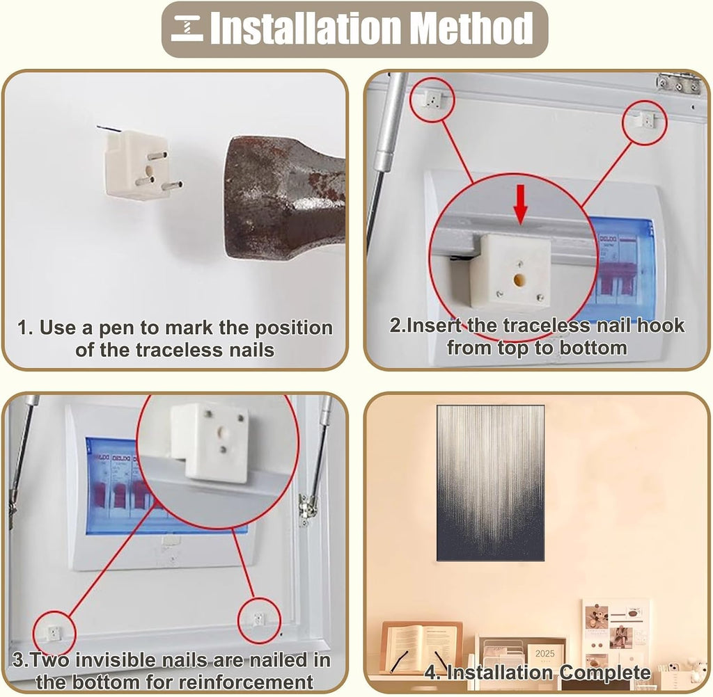 Decorative Wall Fuse Box Cover Art, Plastic Breaker Box Cover for Home/Hotel/Offices/Kitchen, Hide Circuit Breaker Panel for Replacement(Deep Coffee,50x60cm(19 3/4x23 5/8'))