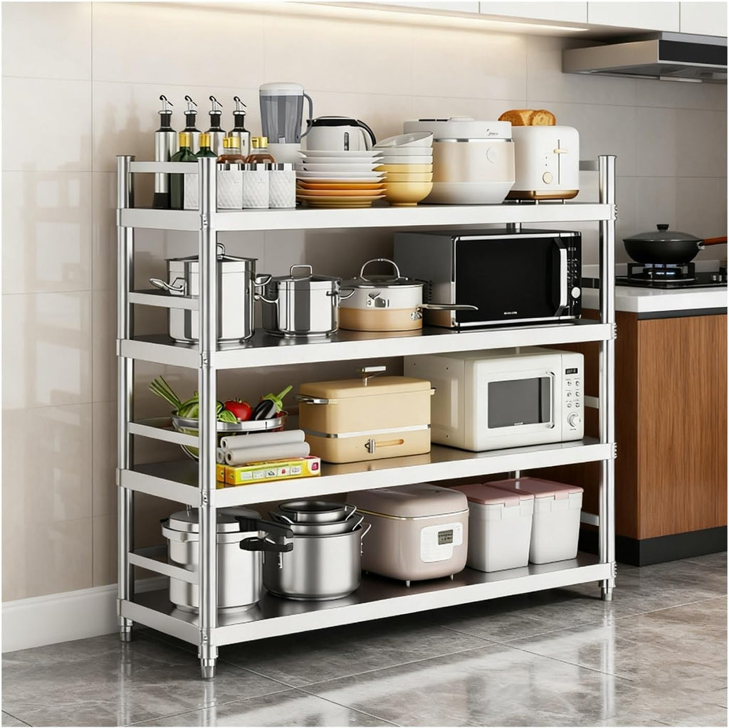 Kitchen Microwave Stand，Bakers Racks for Kitchens，Microwave Rack，Multi-Layered Storage with Adjustable Layers, Suitable for Restaurants and Kitchens.(120 * 45 * 150CM)