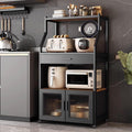 Kitchen Storage Shelves with Drawers and Storage Cabinets, Kitchen Bakers Rack with Universal Wheels, Heavy Duty Microwave Stand for Living Room, Office, Study