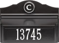 Whitehall Colonial Mailbox with House Numbers, with Personalized Address Plaque and Monogram, Wall Mount Mailbox for Outside