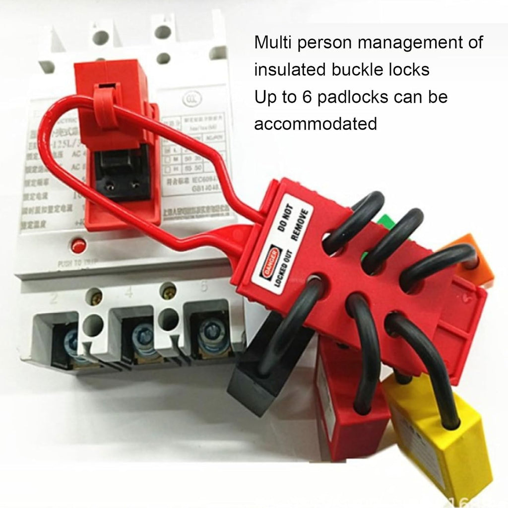 Lockout Tagout Kits, Portable Electrical Safety Loto Kit Includes Circuit Breaker Lockout, Lockout Hasps, Lockout Tag, Pocket Bag, for Industrial Mechanical