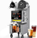 WantJoin Cup Sealing Machine Full Automatic Cup Sealer Machine 90/95mm 35.4/37.4in Electric Cup Sealing Machine 500-650 Cups/H Digital Control LCD Panel Cup Sealer for Bubble Milk Tea Coffee Grey…