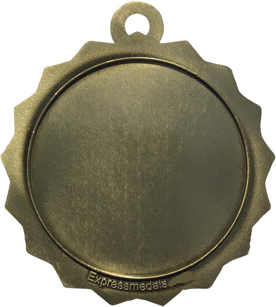 Express Medals 1 to 50 Packs Track Gold Medal Trophy Award with Neck Ribbon D214-D35