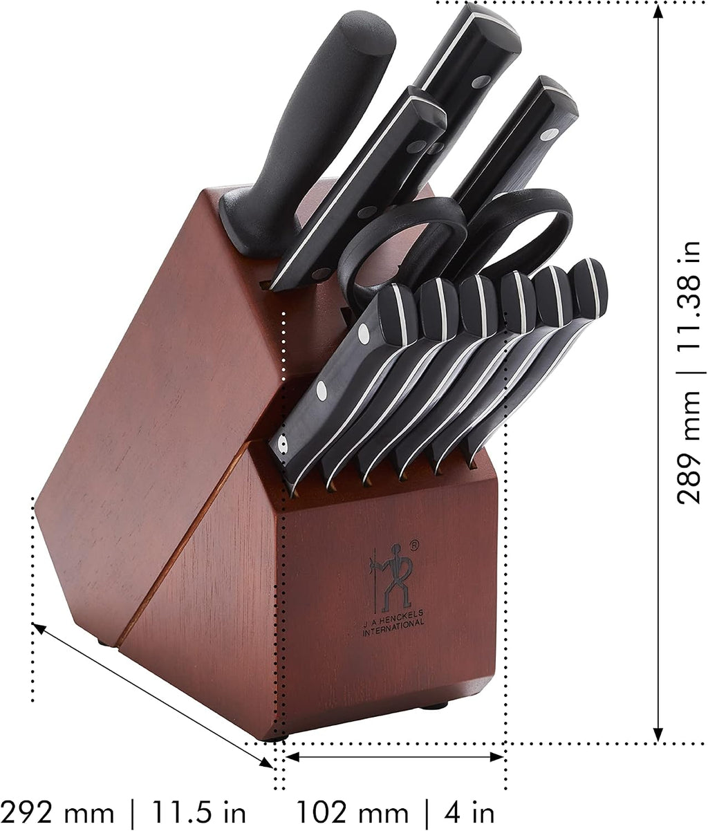 HENCKELS Dynamic Razor-Sharp 12-Piece Knife Set, Chef , Bread , Steak , German Engineered Informed by 100+ Years of Mastery