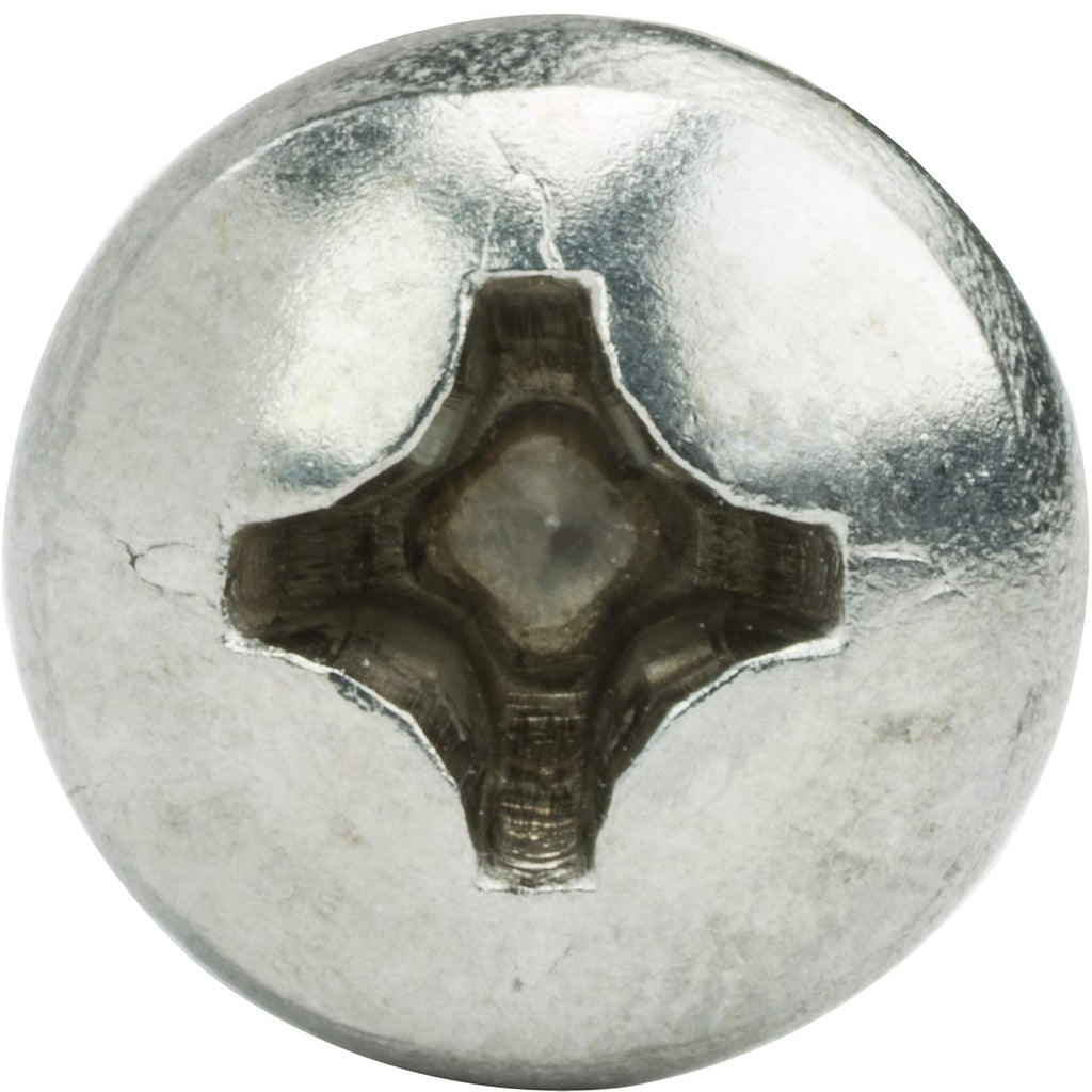 #1 x 5/8' Pan Head Sheet Metal Screws, Stainless Steel 18-8, Full Thread, Bright Finish, Self-Tapping, Quantity 2500 By Fastenere