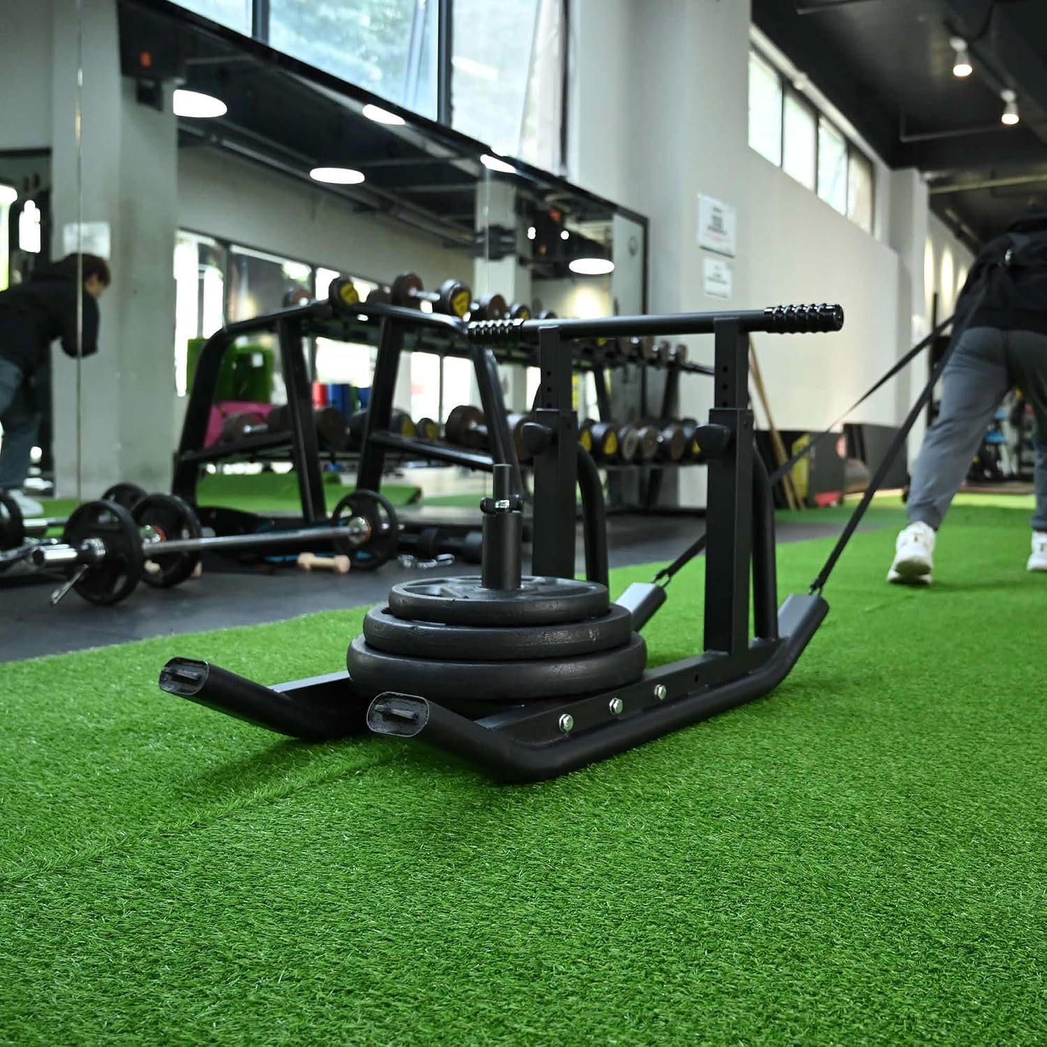 Yescom Sports Sled Strips Turf Gym Turf Flooring for Weight Sled Push Gym Equipment Outdoor Indoor Use 33'x3'(100 Sq.Ft) 0.8' H