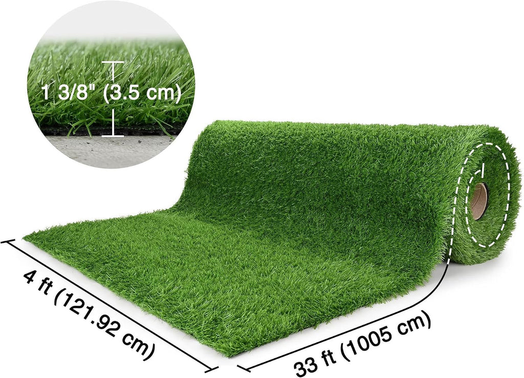 Yescom 4x33' Sled Turf Strips for Gym Artificial Grass Garage Home Exercise-1.38'H