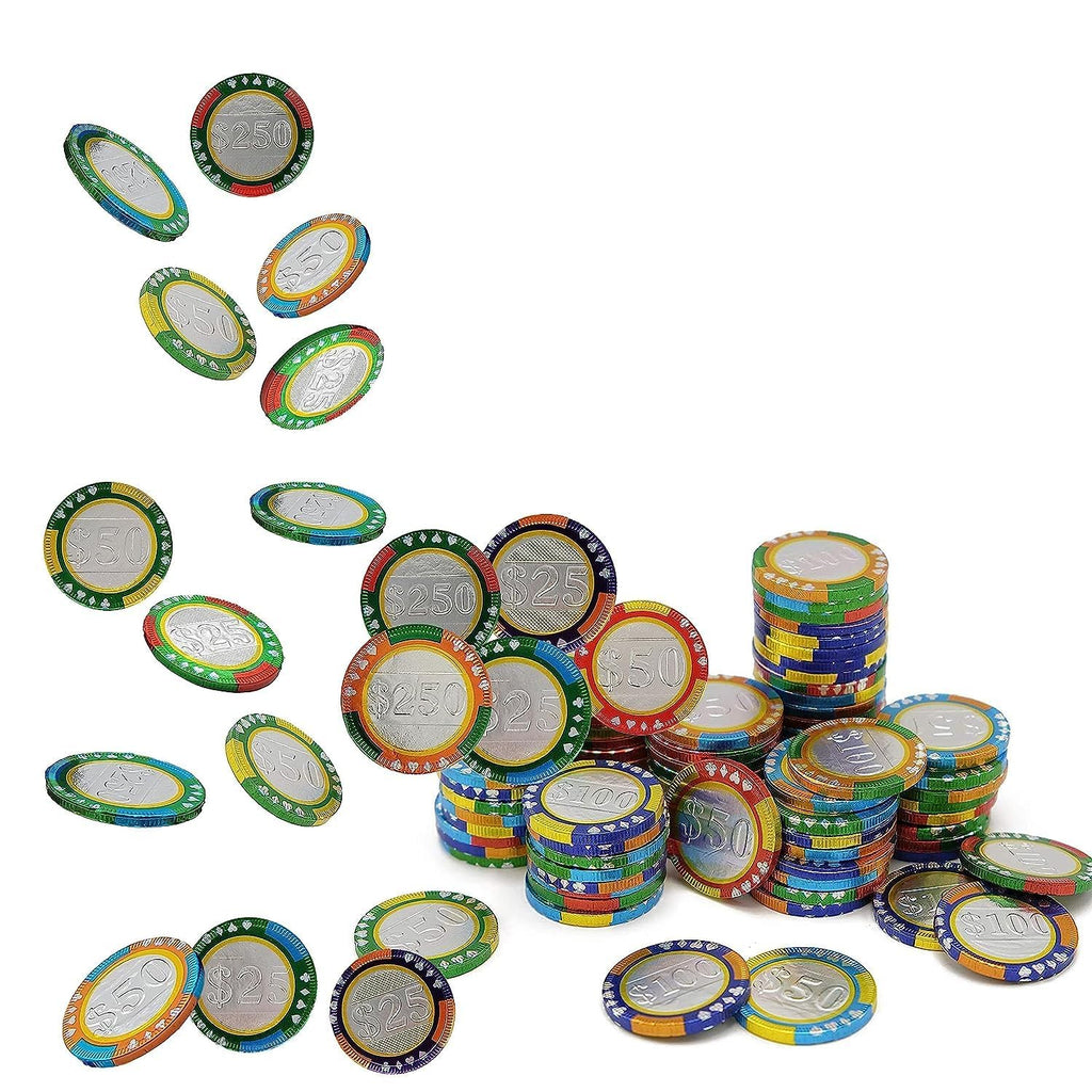 Fruidles Casino Poker Chips - Belgian Milk Chocolate Coins, Kosher Certified Dairy, Non GMO (20 Pounds (Bulk))