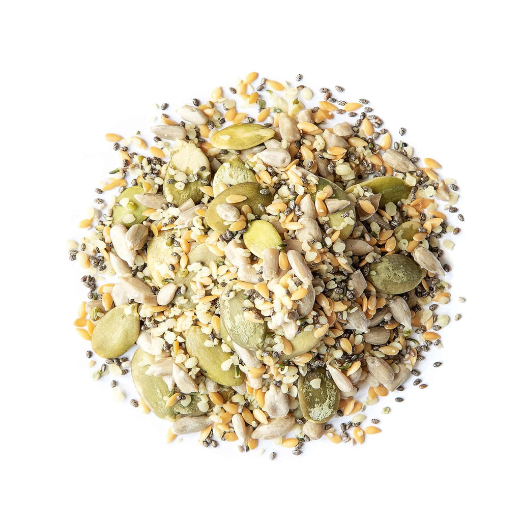 Food to Live - Organic Raw Superseed Mix- Chia, Flax, Hemp, Pumpkin, and Sunflower, 20 Pounds — Non-GMO Whole Seeds Blend, Vegan, Kosher, Raw, Bulk